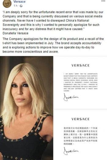 versace cina scuse|La polemica per la magietta di Versace in Cina .